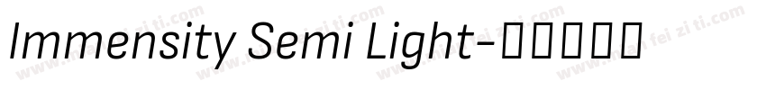 Immensity Semi Light字体转换